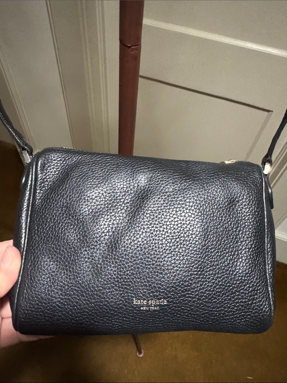 kate spade Black Pebbled Leather Crossbody